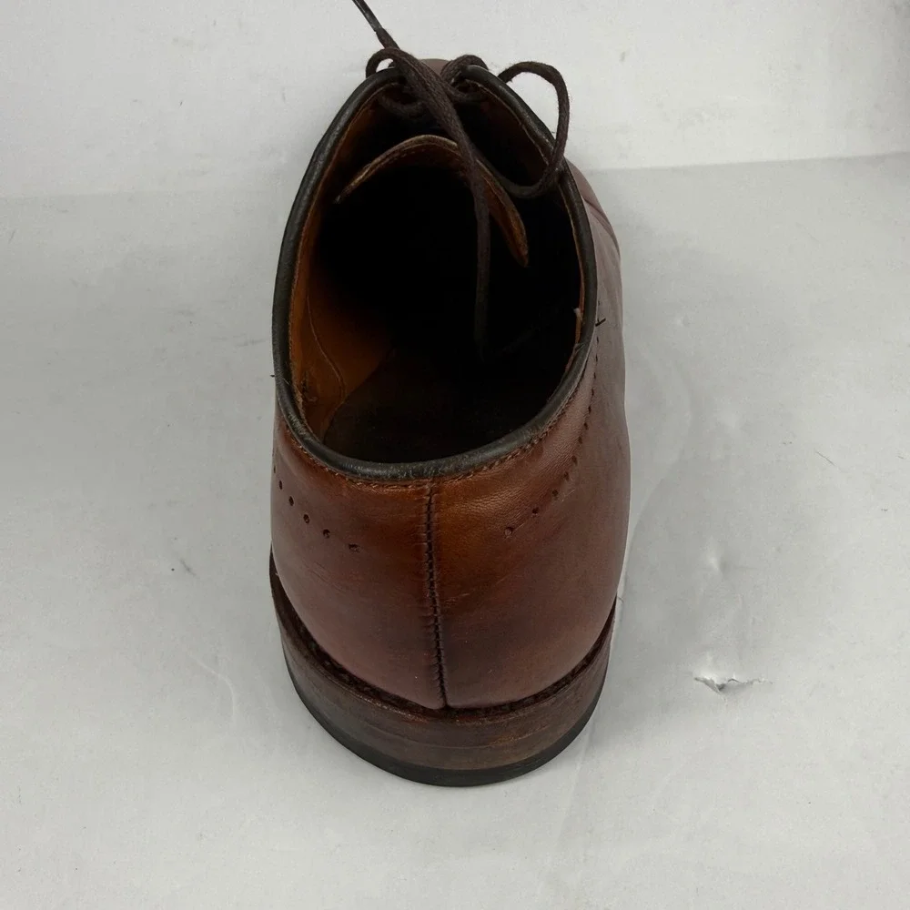 Allen Edmonds Vernon Oxford Mens 9.5 E Brown Leather Cap Toe Brogue Shoes